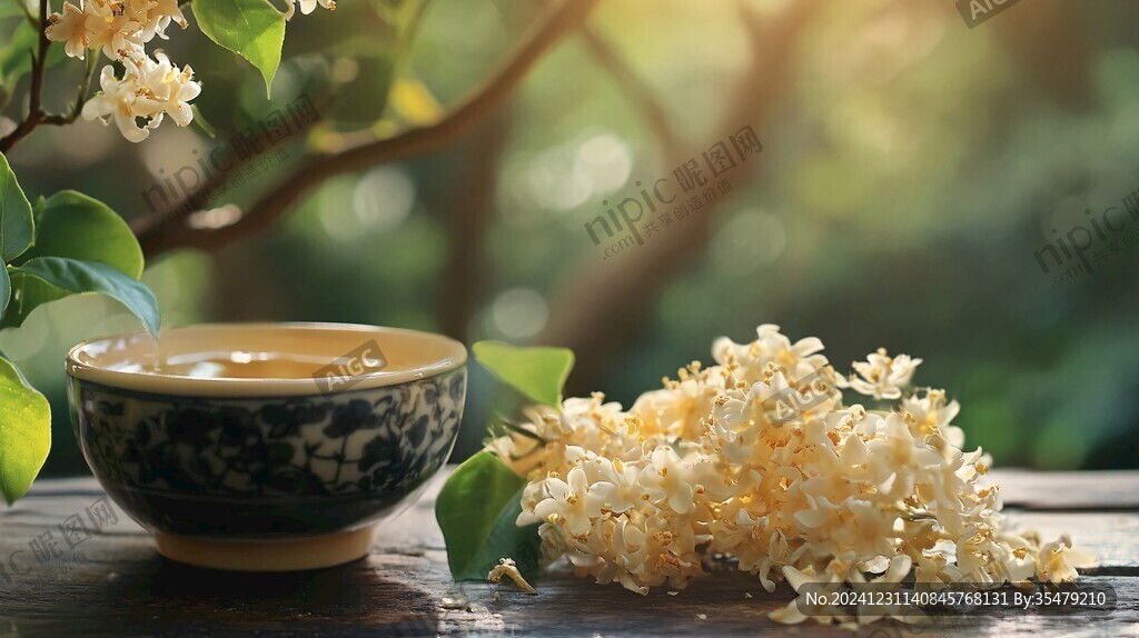 特写花草茶茉莉花4k