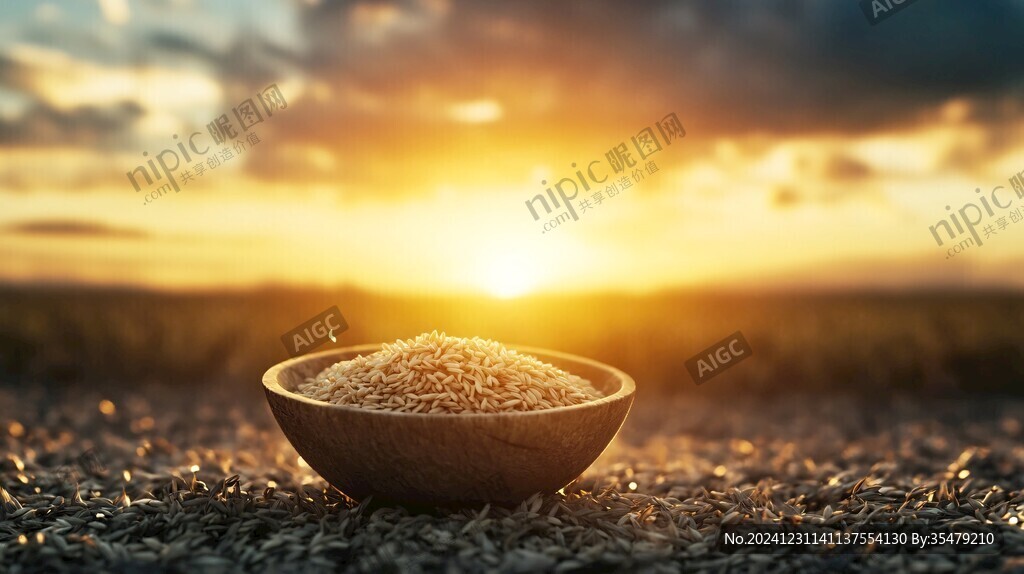 夕阳下的丰收