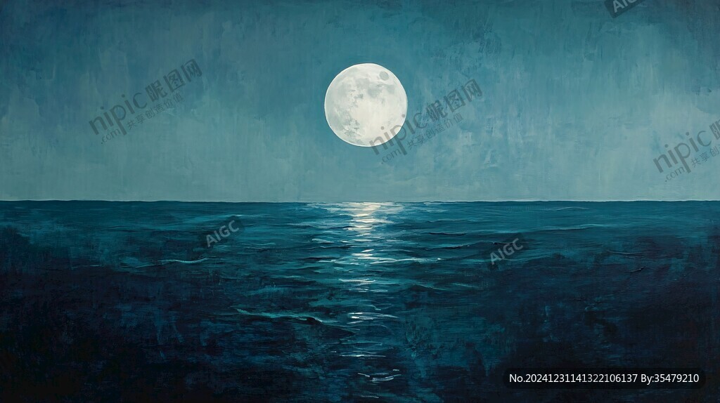 月夜油画
