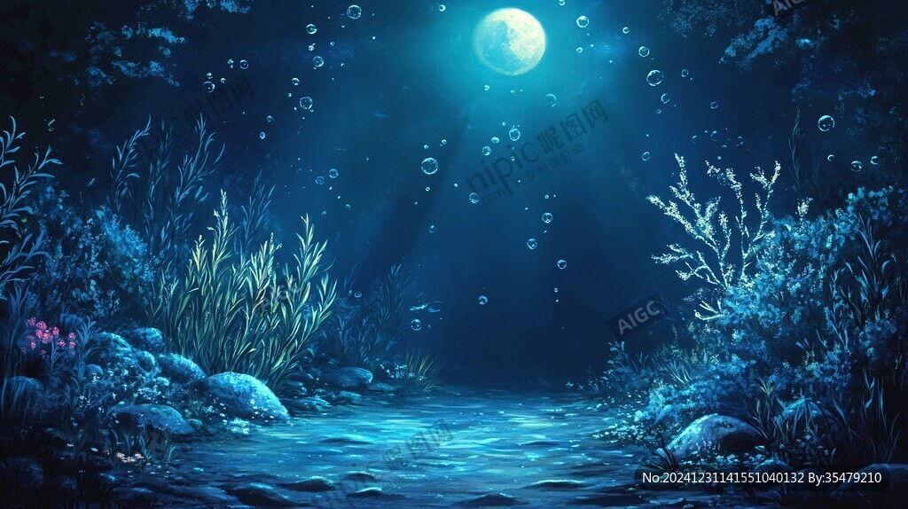 纹理海底世界梦幻蓝色