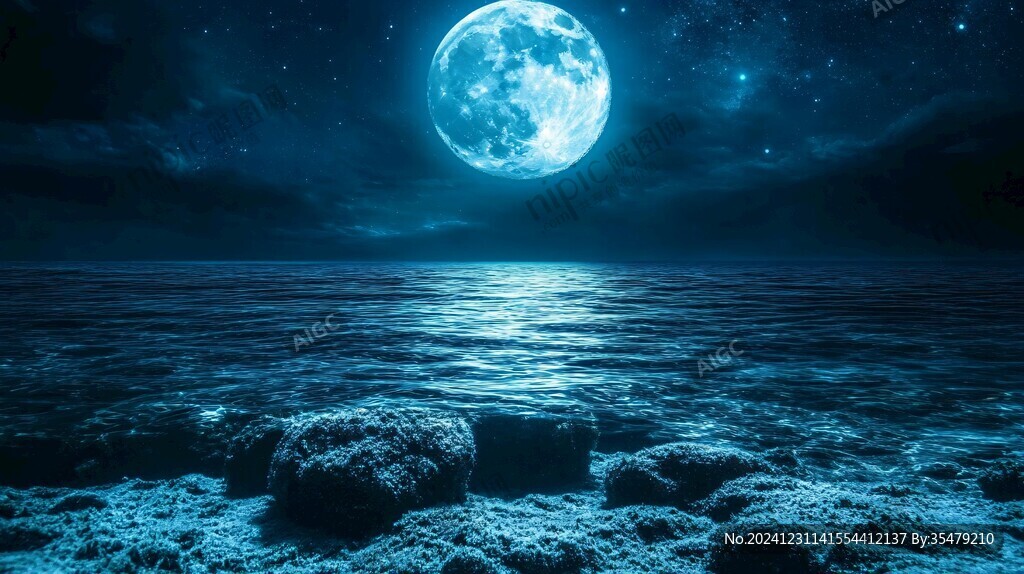 蓝月夜梦幻唯美奇幻