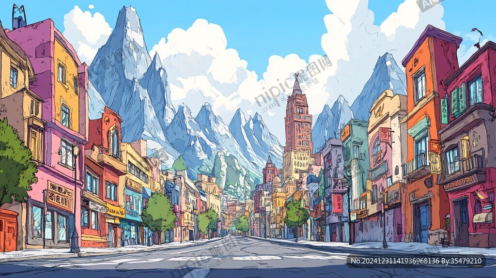 美式动画片场景
