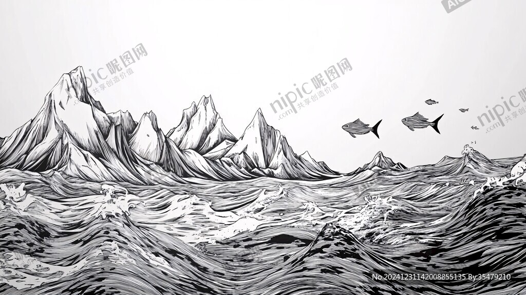 山海意境图形