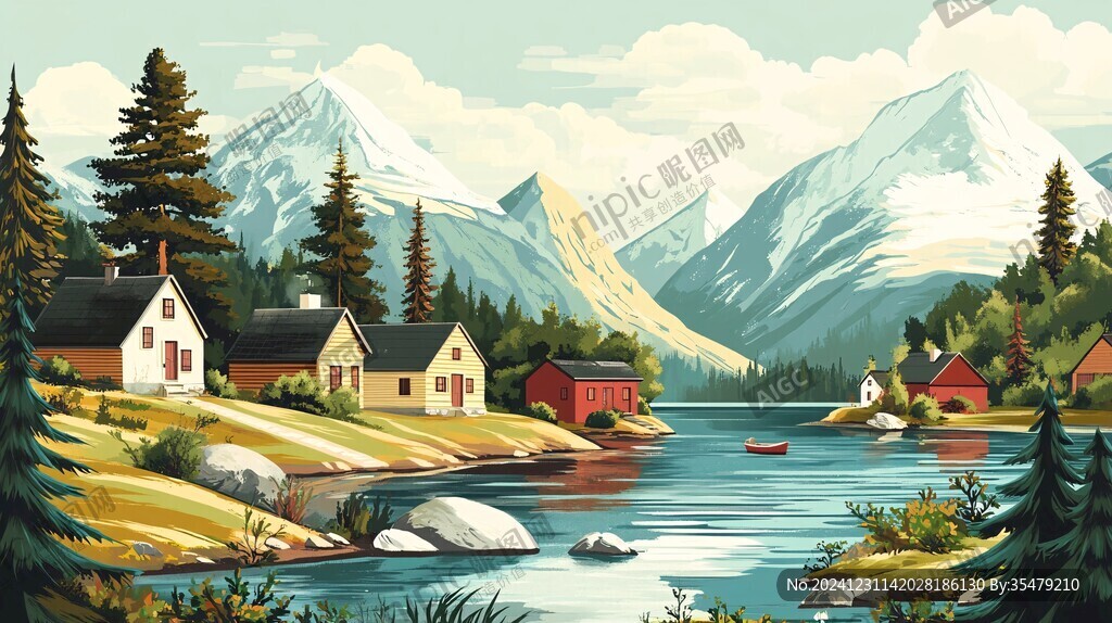 户外风景插画