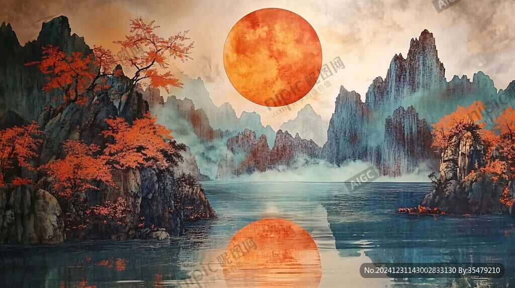 旭日东升画