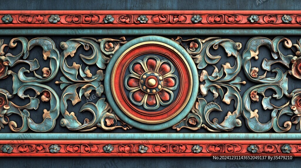 古建梁纹彩画
