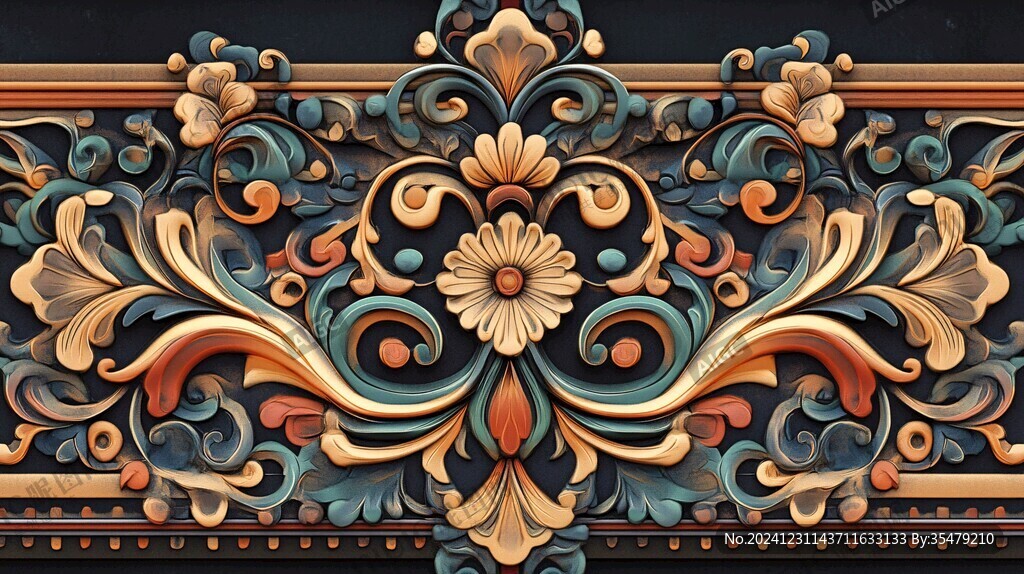 3d欧式花纹底纹