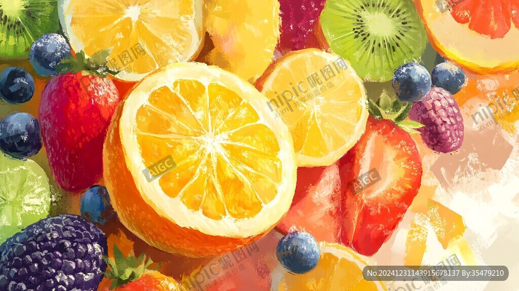 水果插画壁纸