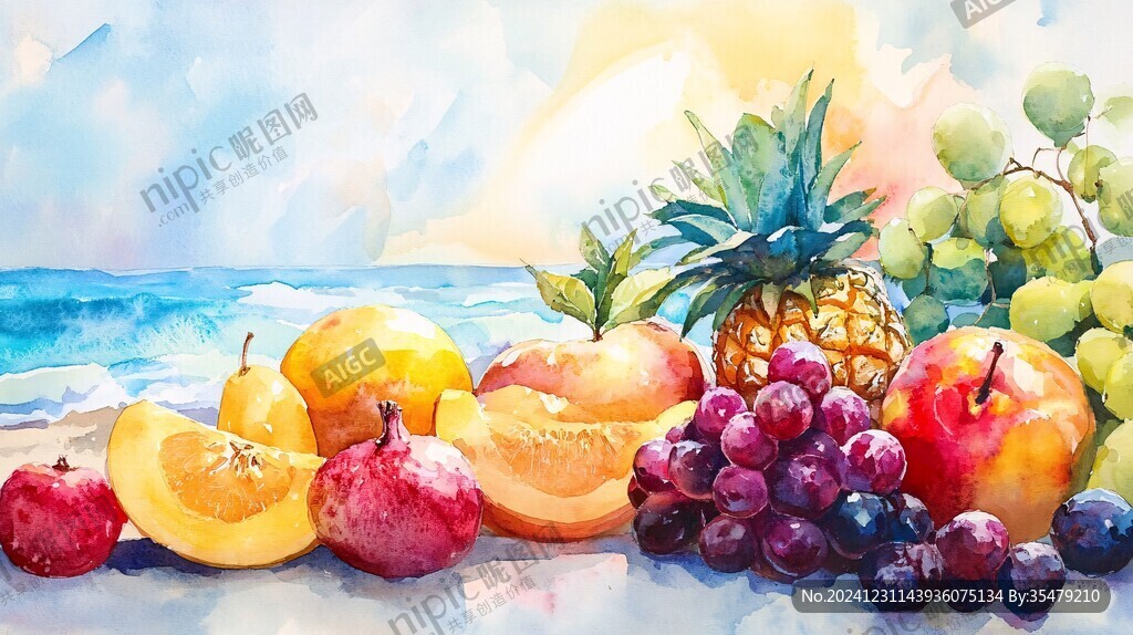 水果插画绘画