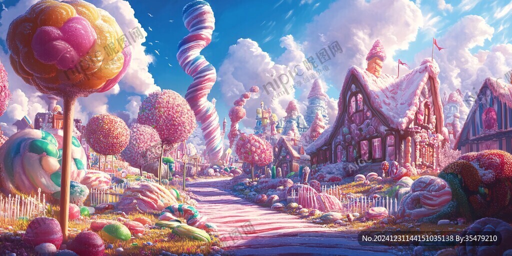 糖果世界插画