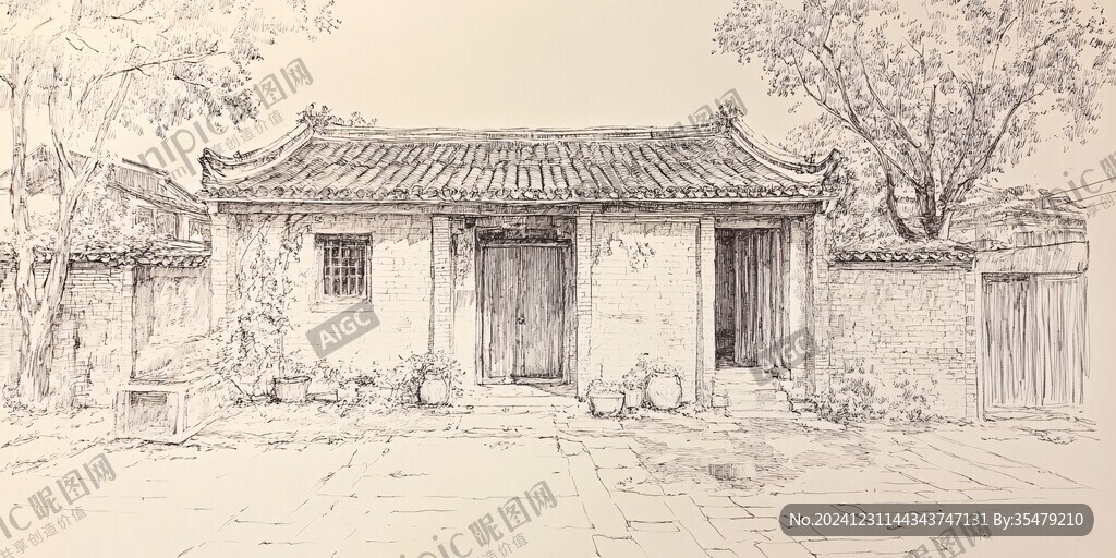 张溥故居插画