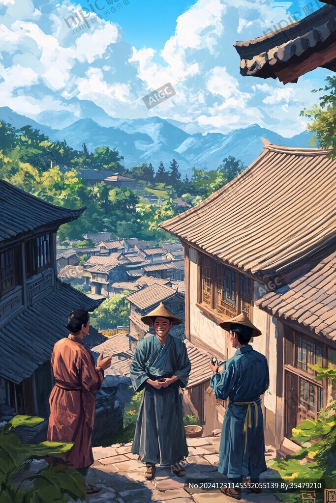 古代街景生活
