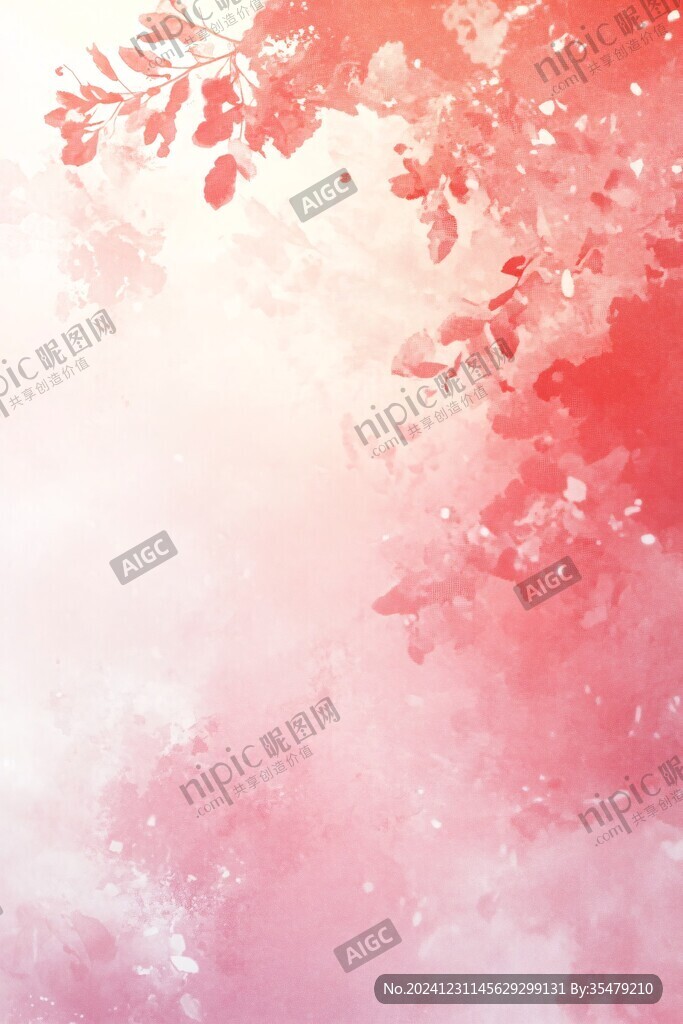 玫瑰红少女感梦幻背景