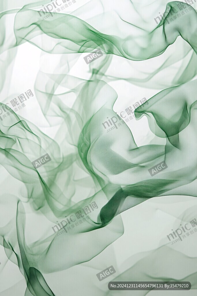 柔美绿色曲线