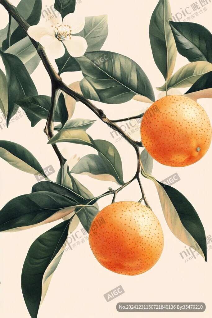 砂糖橘插画设计