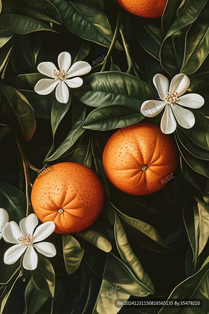 砂糖橘插画设计