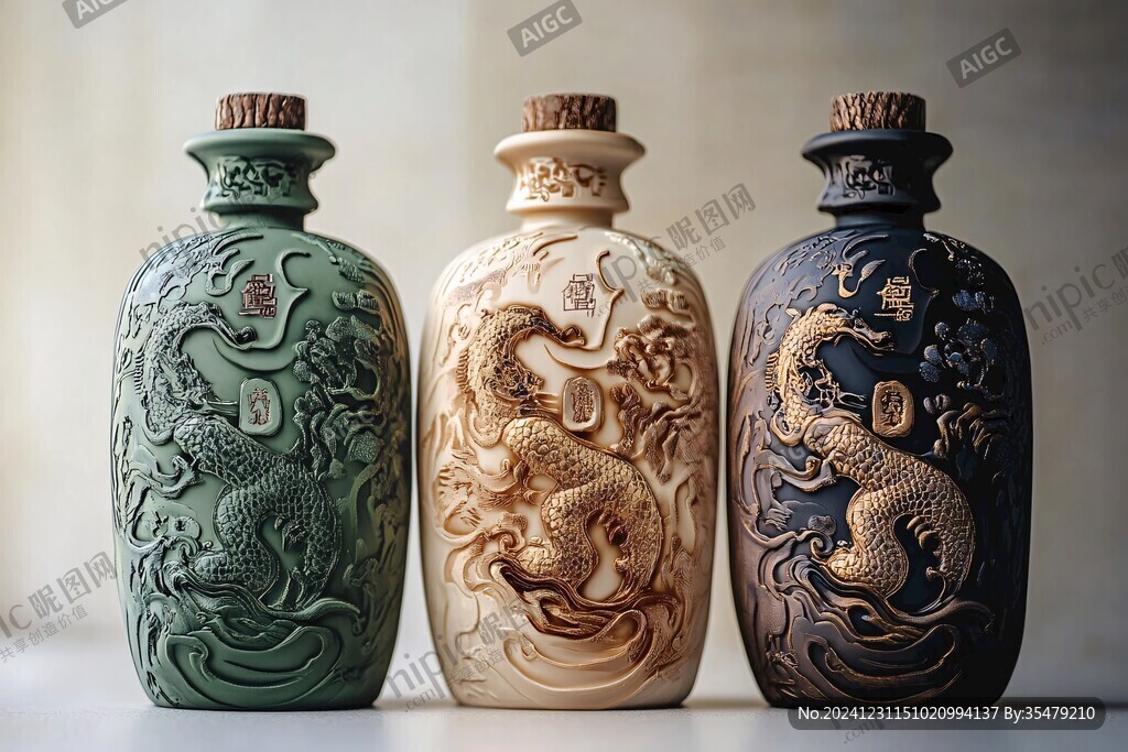 酒瓶龙纹