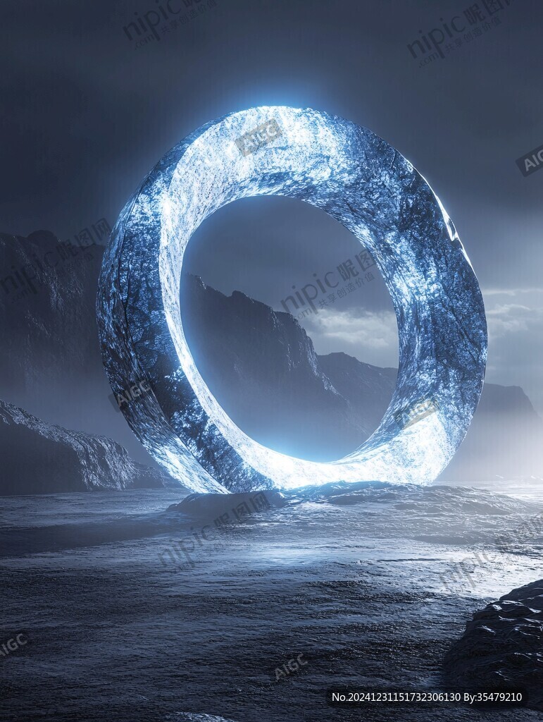 蓝色弯曲唯美科技