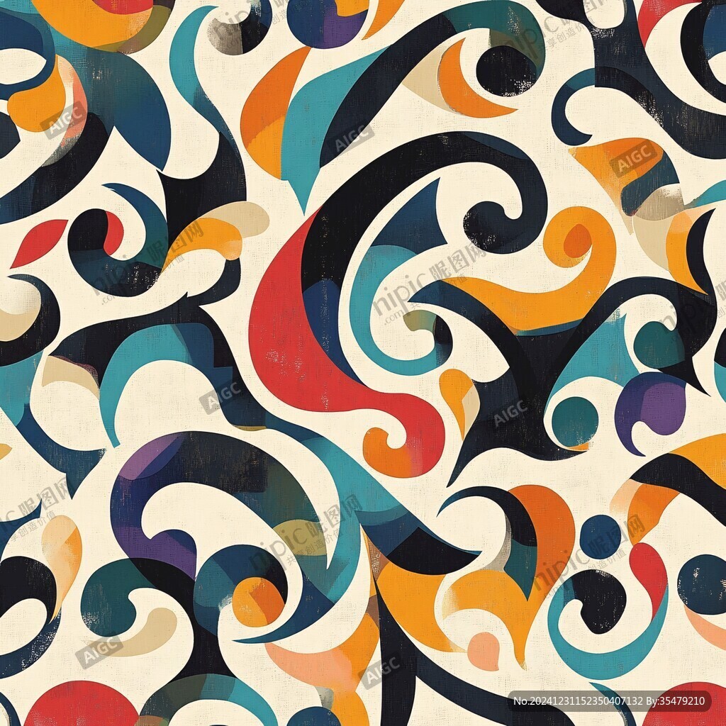 3d印花旋涡背景