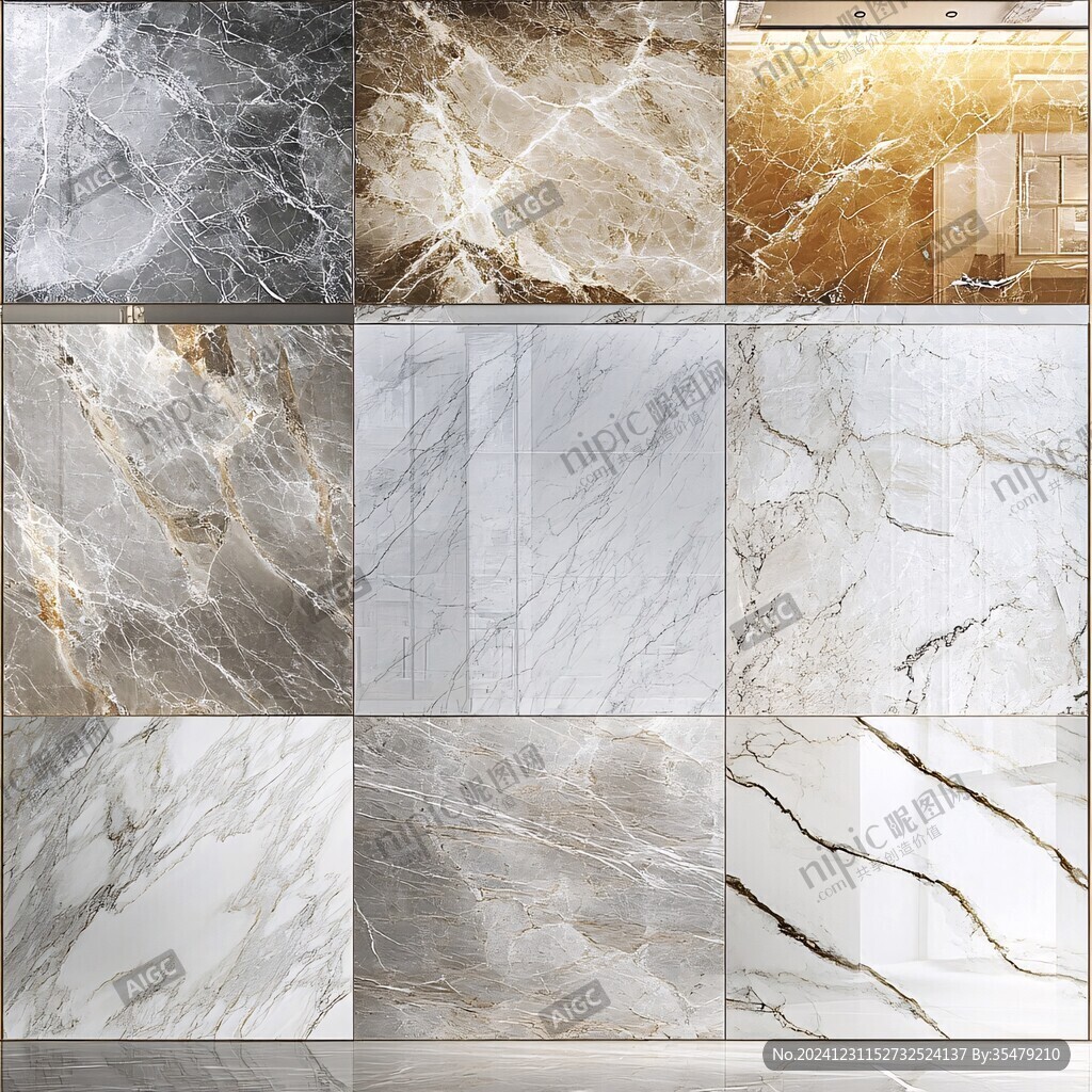 金色网格线条大理石纹