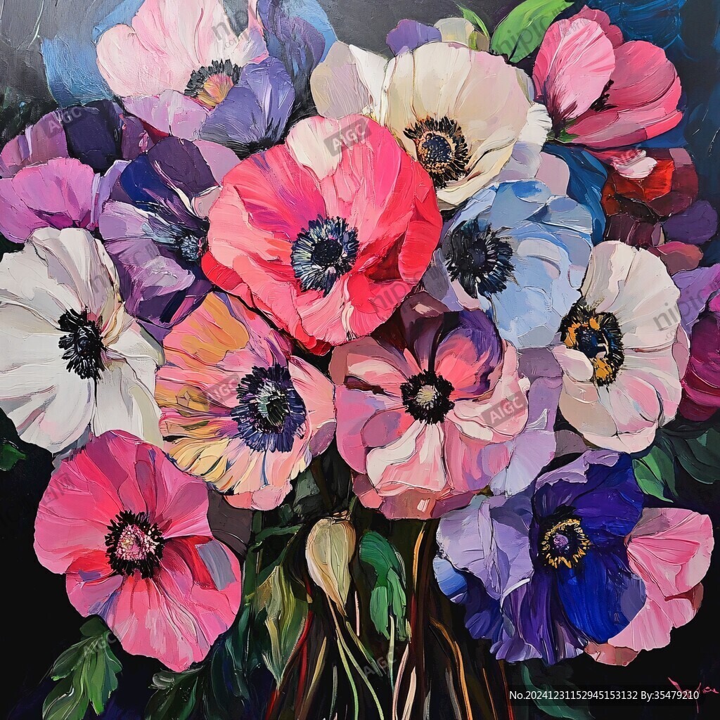 3d立体花卉油画