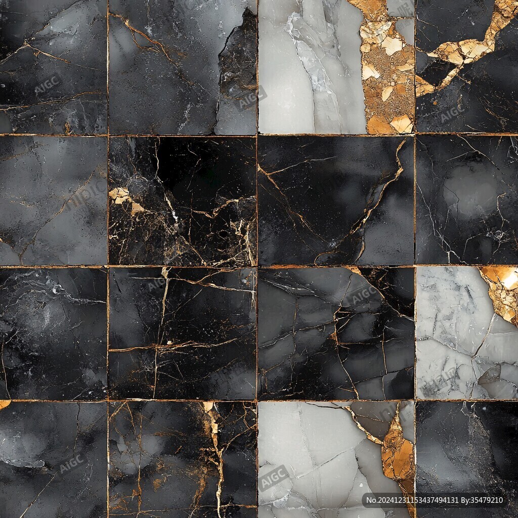 金色网格线条大理石纹