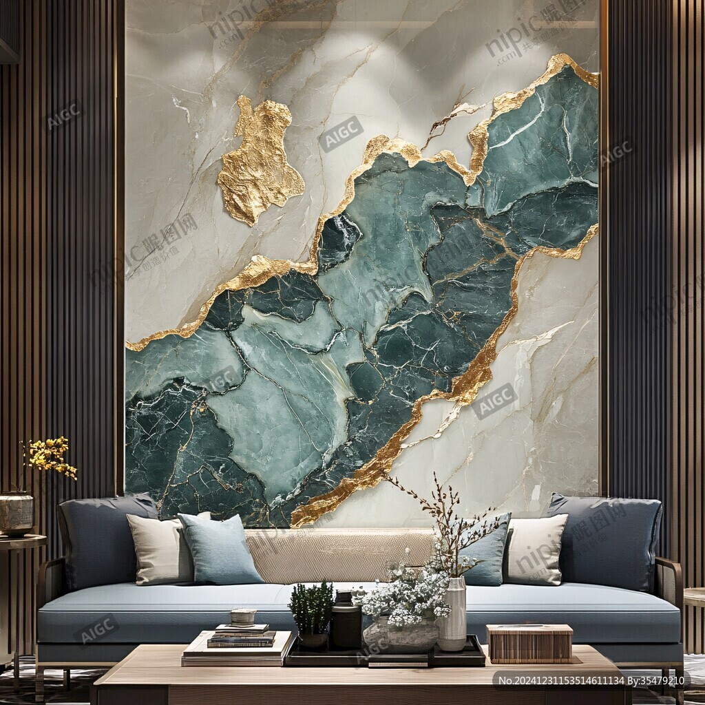 轻奢大理石背景墙