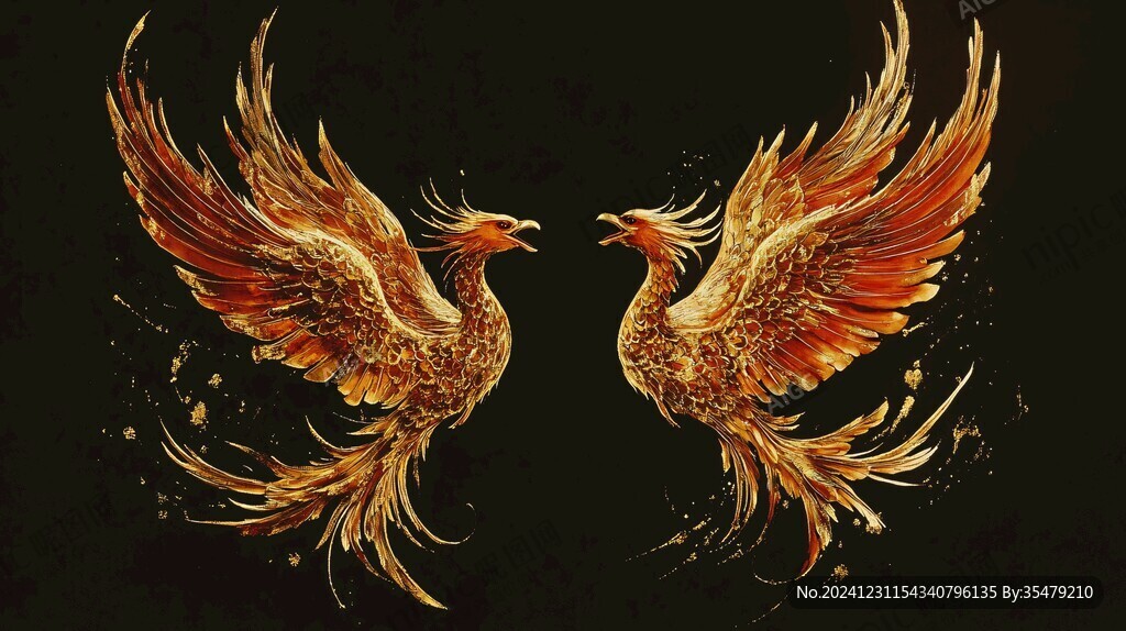 凤凰朱雀插画