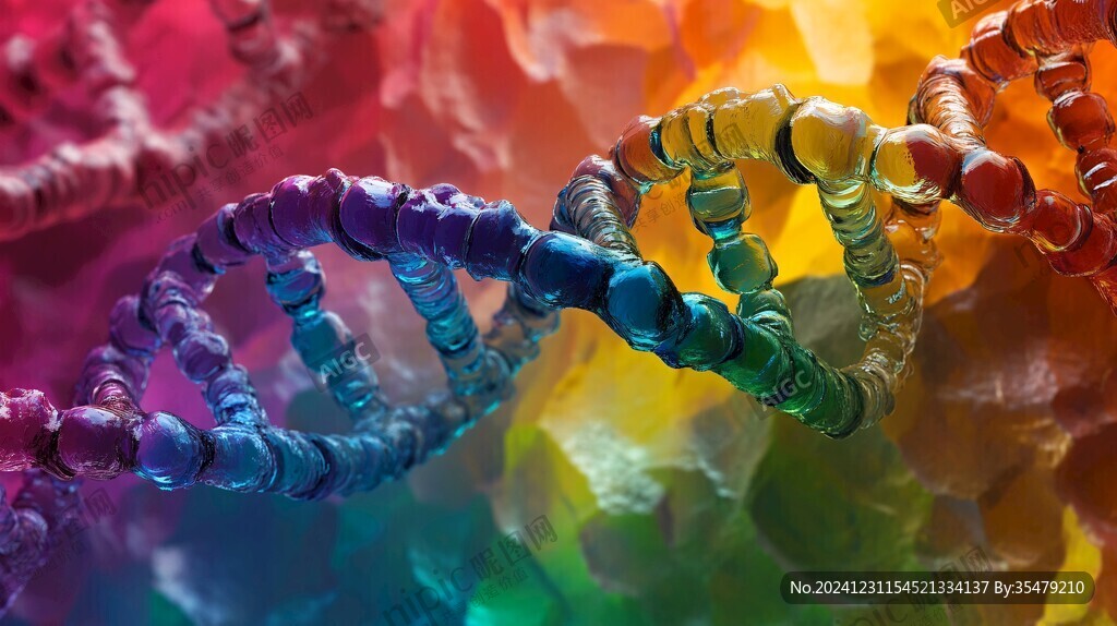 彩色细胞基因链dna