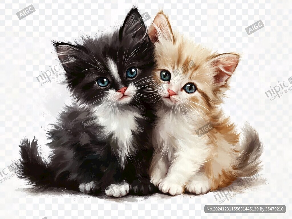 小猫q版手绘萌宠