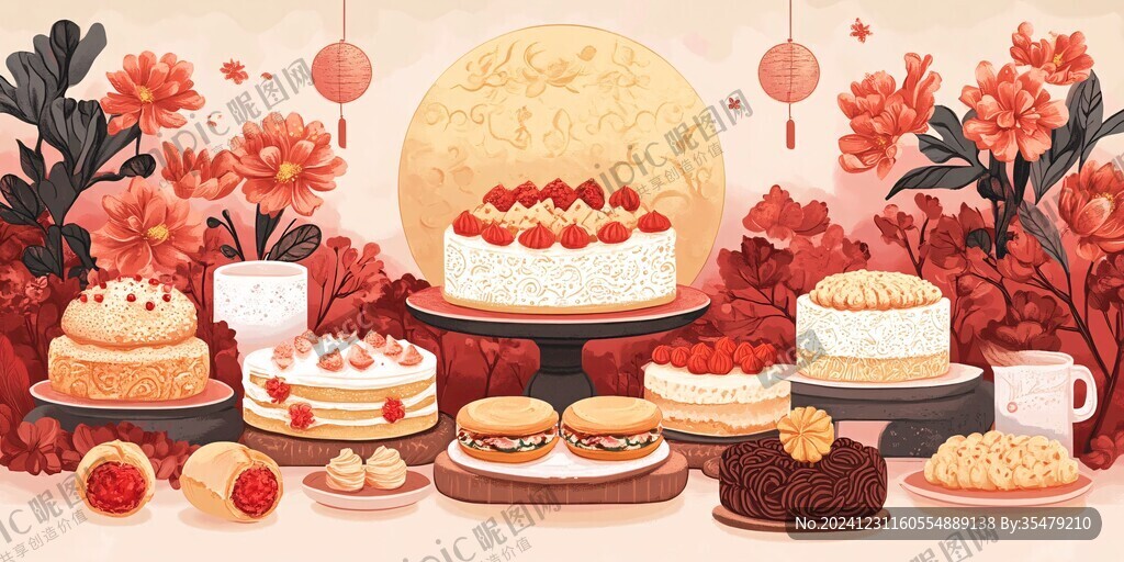 月饼插画