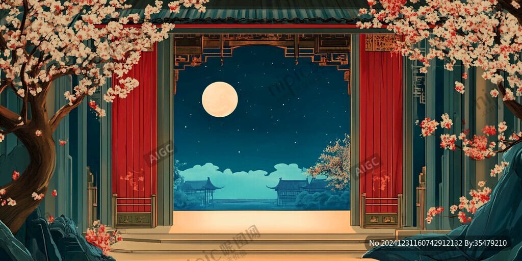 戏曲舞台背景