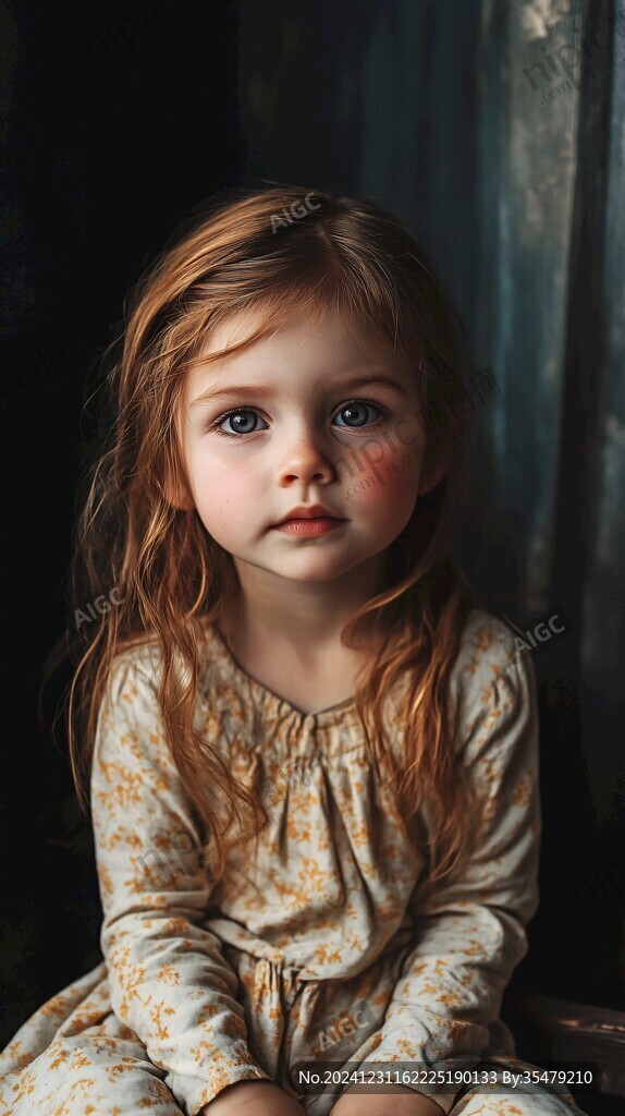 怡然自得的小女孩壁纸