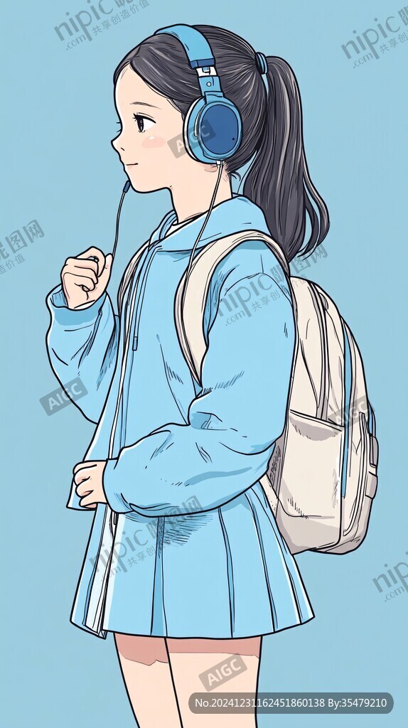 听歌的少女