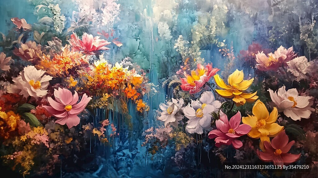 3d立体花卉油画