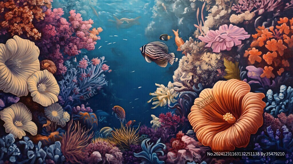 珊瑚礁插画