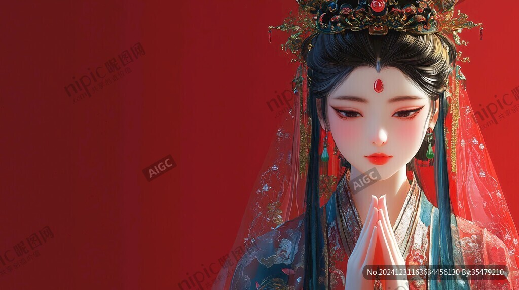 古风嫁衣美女