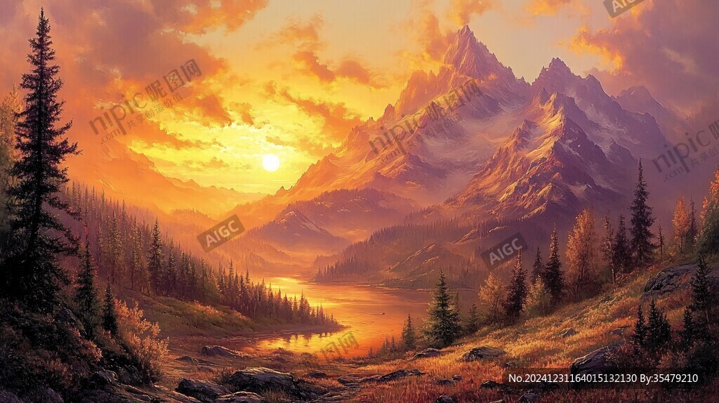 宽屏风景画