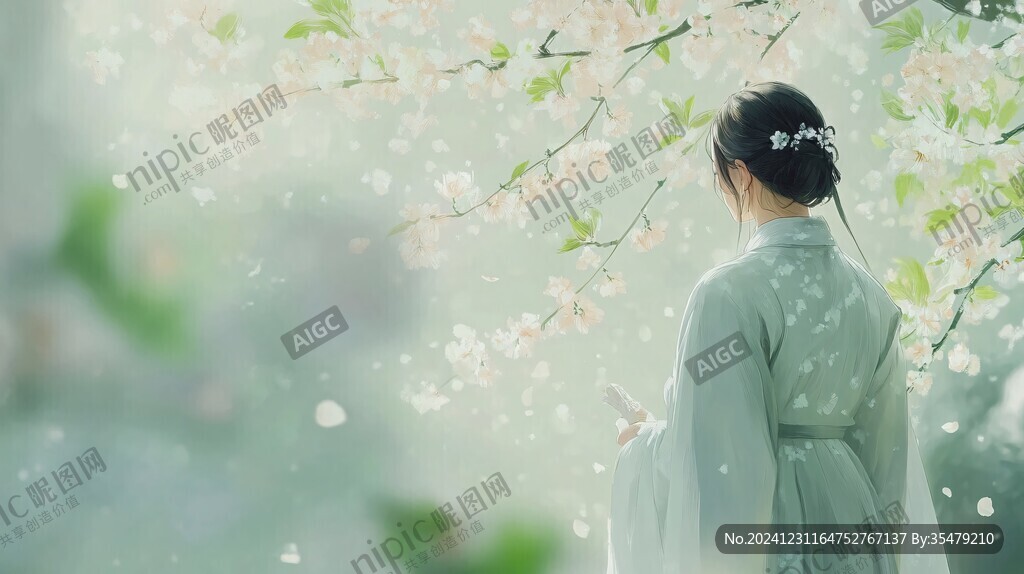 古风人像水墨山水