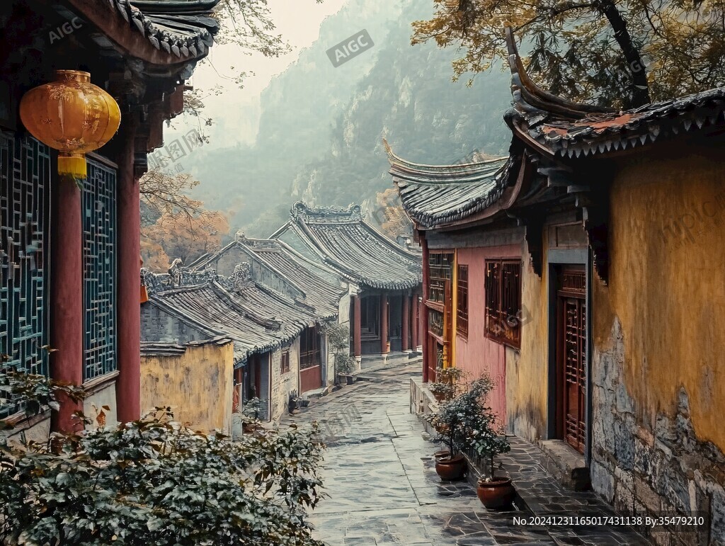 古刹秋色