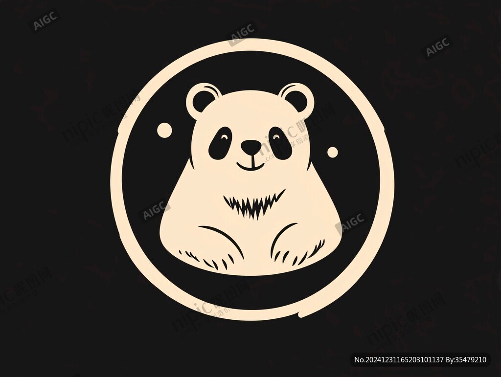 手绘熊logo