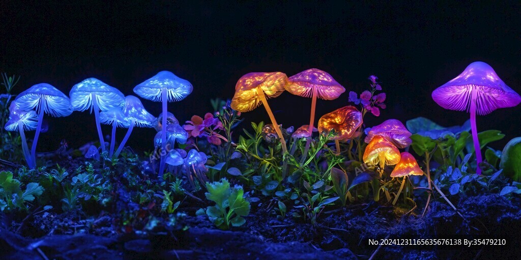 发光的蘑菇