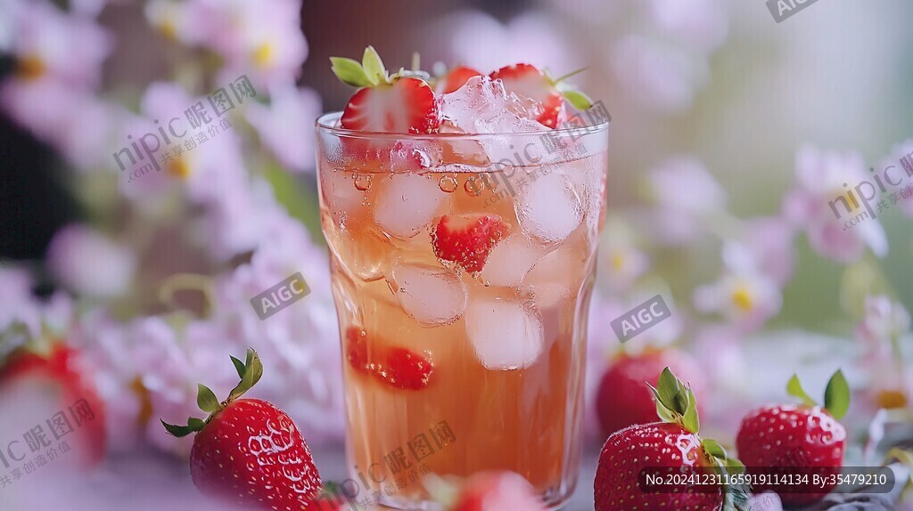 葡萄草莓茶饮