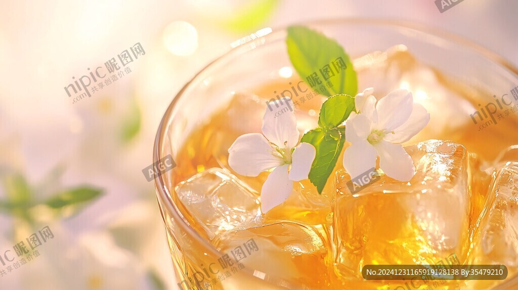 特写花草茶茉莉花4k