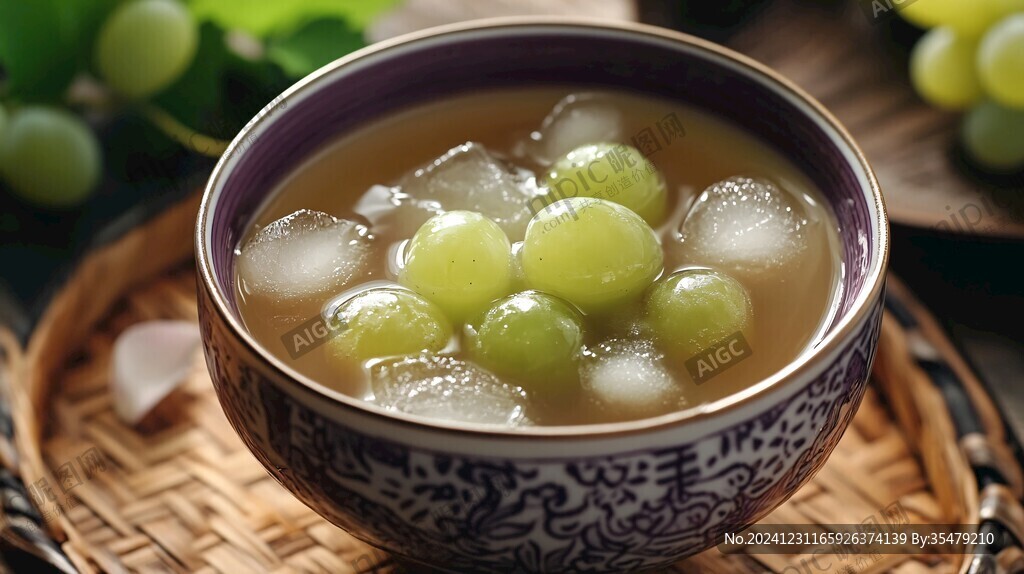 青提冰汤圆
