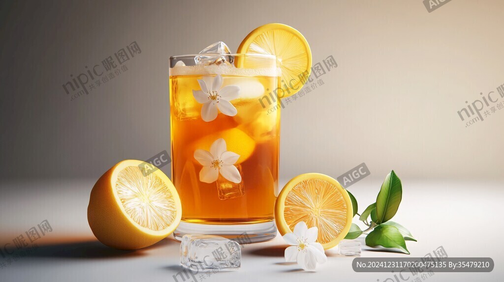 奶茶店冰桔茶
