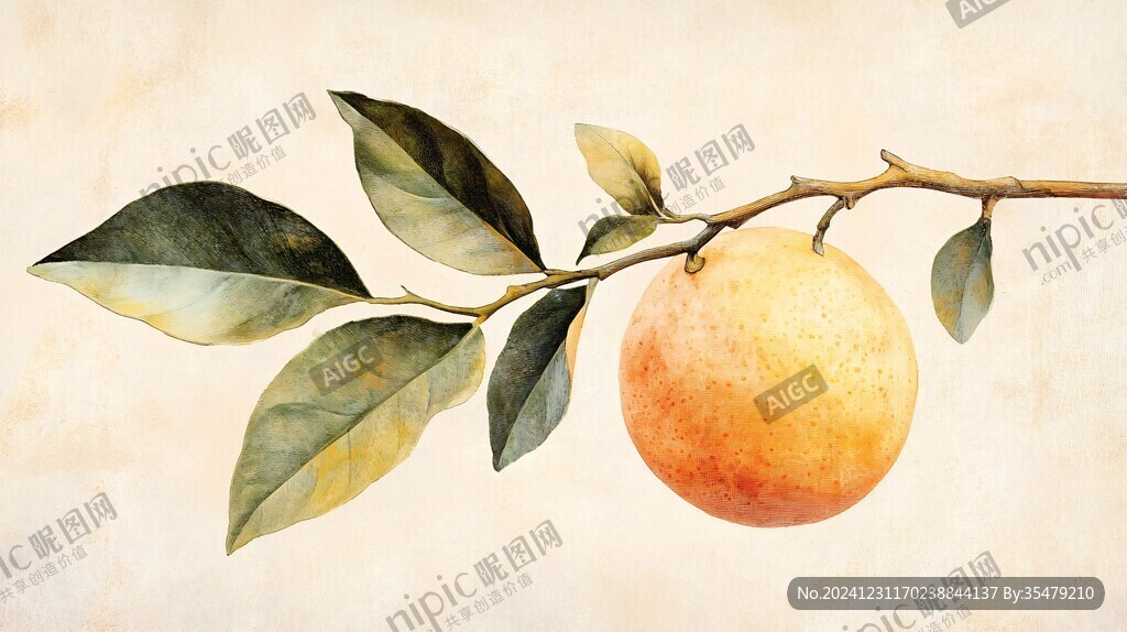 砂糖橘插画设计