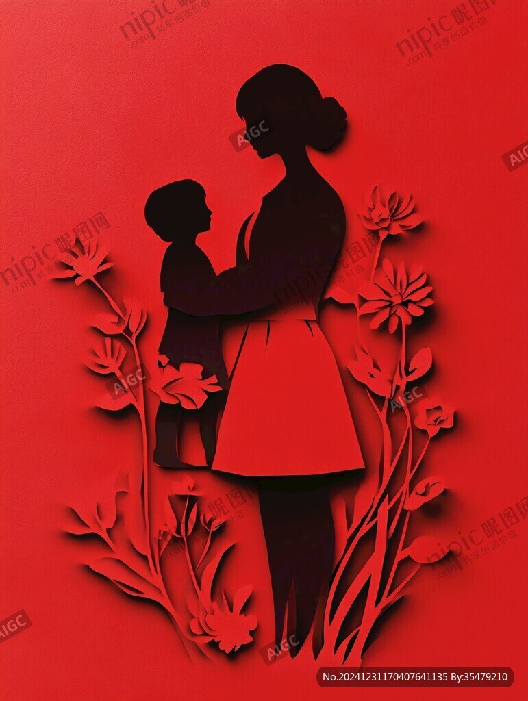 慈母剪纸