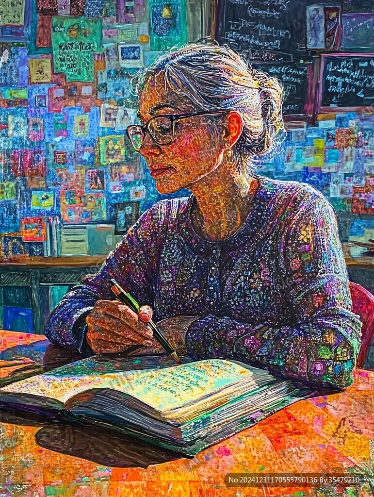 点彩油画