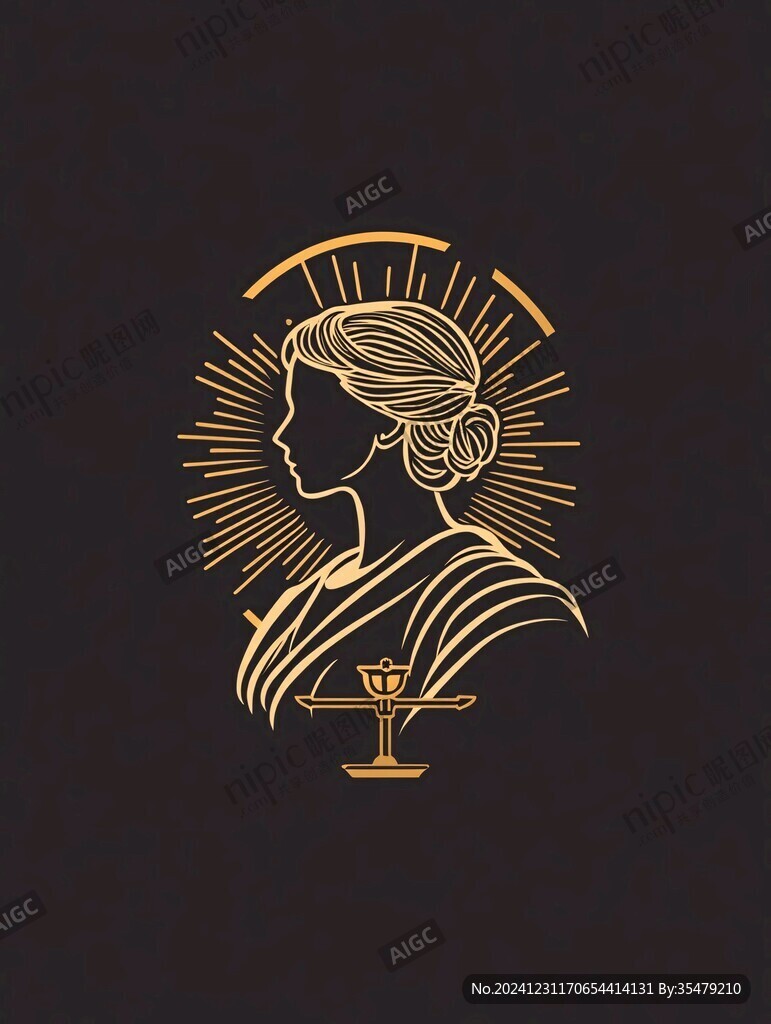 复古风美女logo